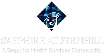 Sapphire At Fernhill White Logo